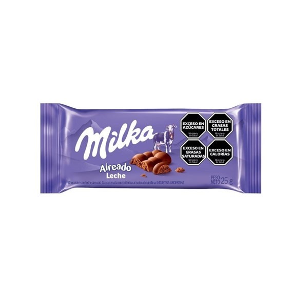 Chocolate de Leche Aireado Milka 25 gr #1