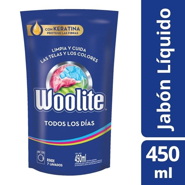 Jabón Líquido Para Ropa Woolite Todos Los Días Repuesto 450 ml. #1