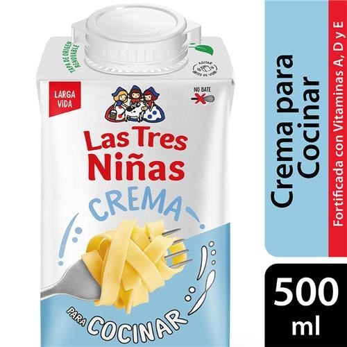 Crema De Leche Clasica Para Cocinar Las Tres Niñas 500ml #1