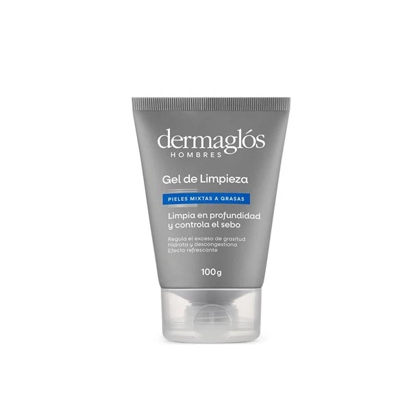 Gel de Limpieza Facial Dermaglós Hombres Pieles Mixtas a Grasas x 100 ml