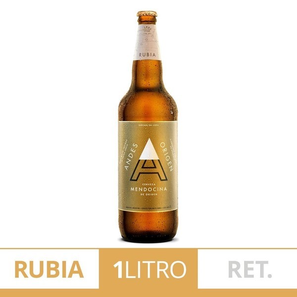 Cerveza Andes Rubia Ret 1lt