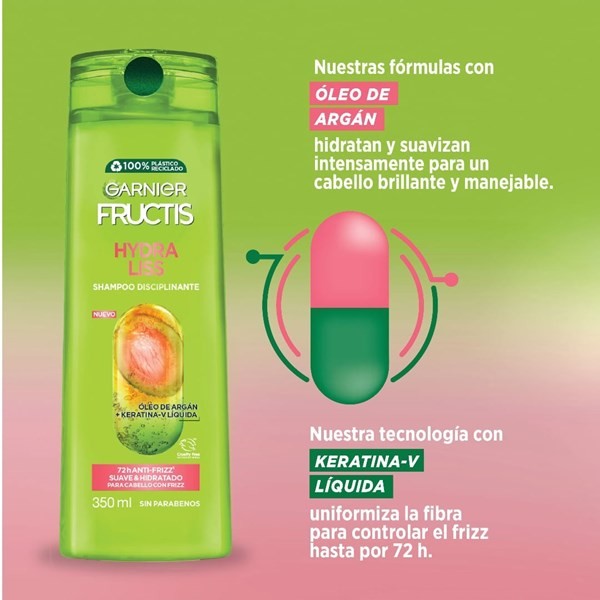 Shampo HydraLiss Fructis Garnier 200ml alt