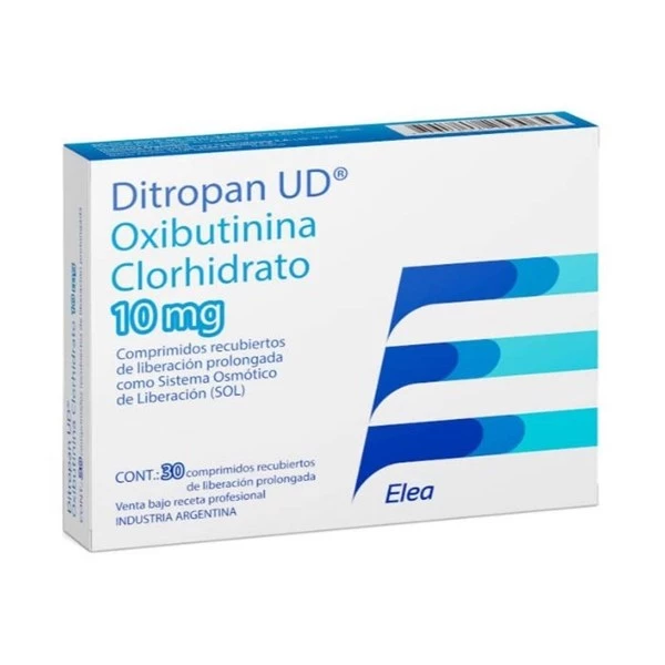 Ditropan Ud 10 mg | 30 comprimidos | Oxibutinina