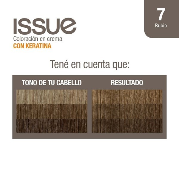 Issue Tintura Kit Eco Reparación Extra Keratina N° 7 Rubio alt