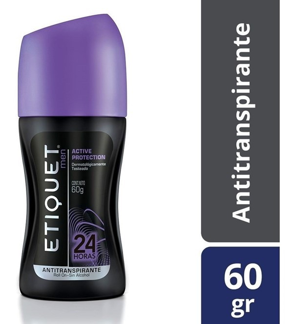 Etiquet Rollon Active 24 Horas de Proteccion For Men 60 gr #1