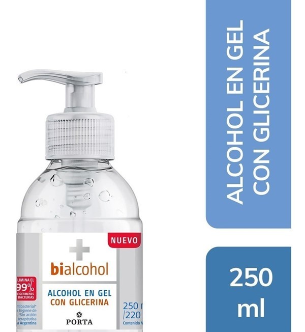 Alcohol en Gel Bialcohol Con Glicerina x 250 ml #1