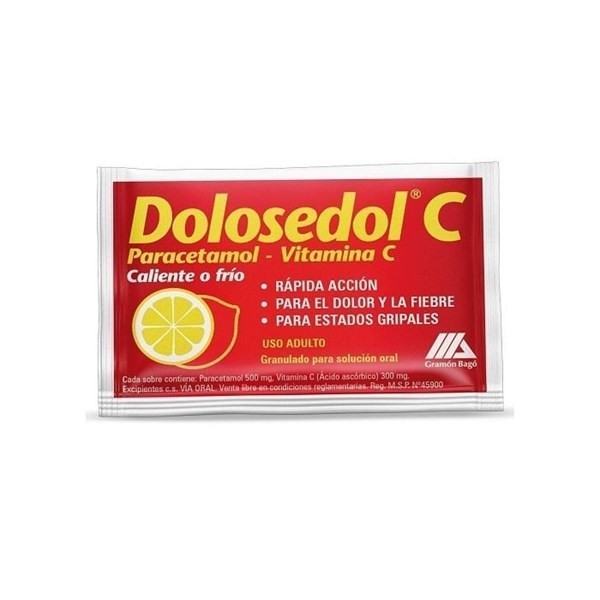 Dolosedol C | 30 Sobres | Paracetamol + vitamina C #1