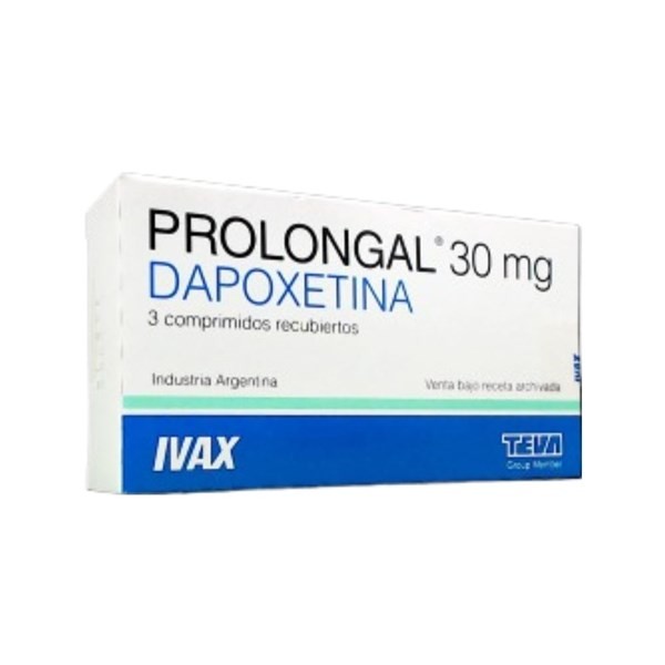 Teva Prolongal Dapoxetina 30 Mg x 3 Comp Recubiertos #1