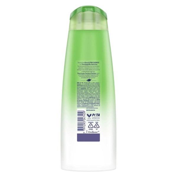 Shampoo Dove Largos Fuertes Y Flexibles x 400 ml alt