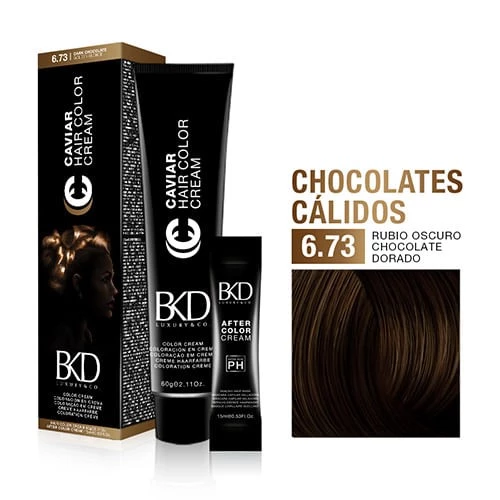Bkd Caviar Color Cream Rubio Oscuro Chococlate Dorado 6.73