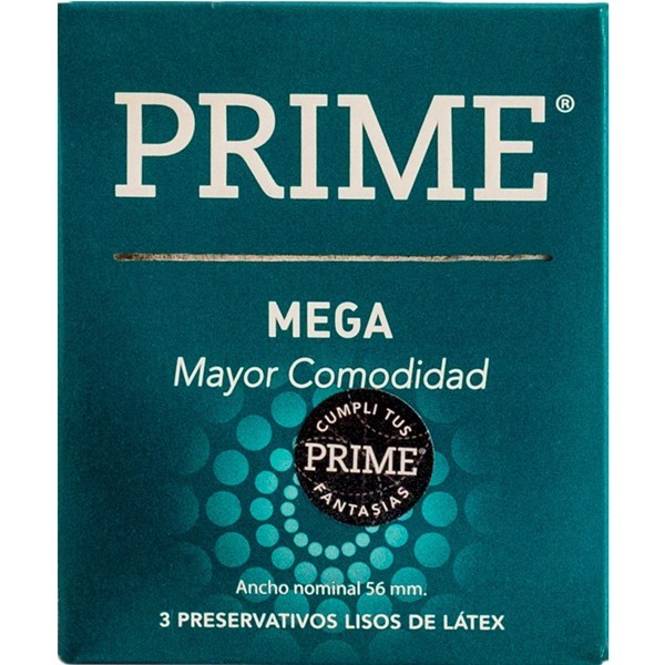 Preservativo Prime De Látex Mega X 3 Unidades alt
