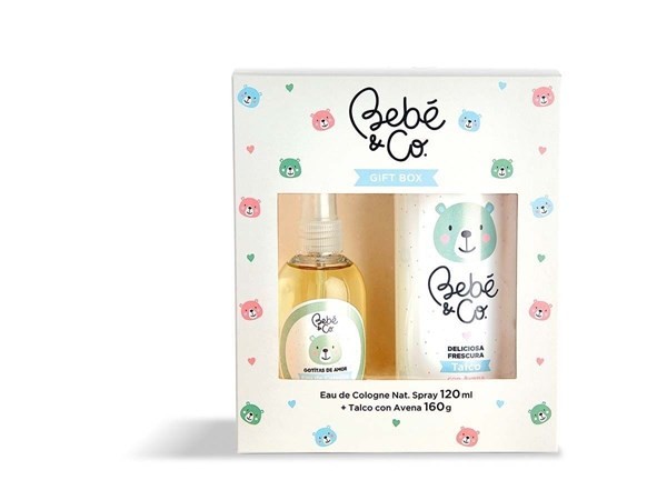 Bebe & Co Colonia gotitas de amor 120 + Talco con avena