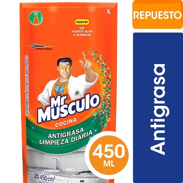 Mr Musculo Limpiador Cocina Antigrasa Doypack 450 ml alt