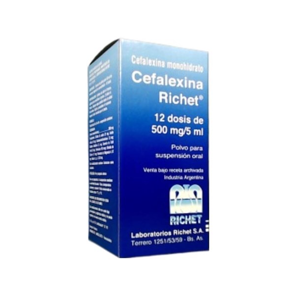 Laboratorios Richet Cefalexina Richet 500 Mg Polvo para Suspensión x 12 Dosis #1