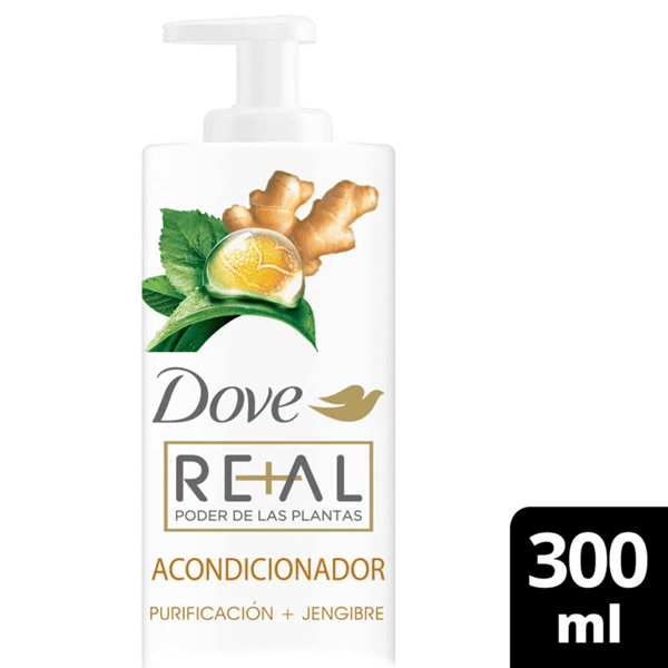 Acondicionador Dove Real Poder de las Plantas Purificación Jengibre 300ml #1