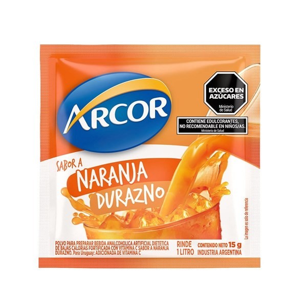 Jugo en Polvo Arcor Naranja Durazno x 15 gr