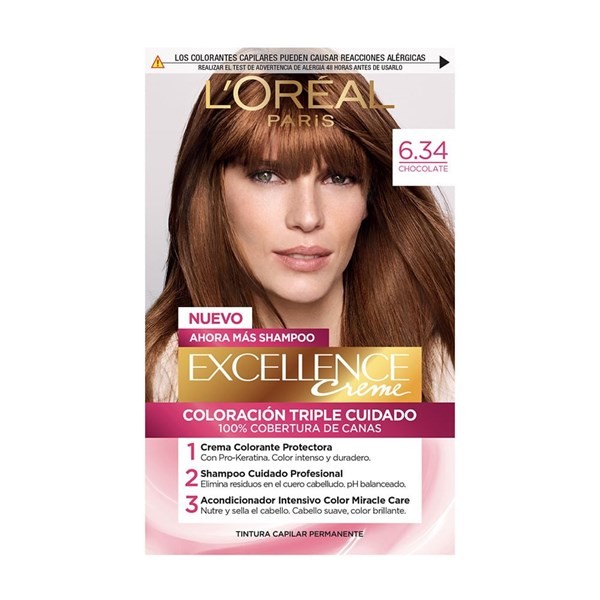 Kit Tintura Excellence Creme Triple Cuidado x 47 g Color 6 34 chocolate #1