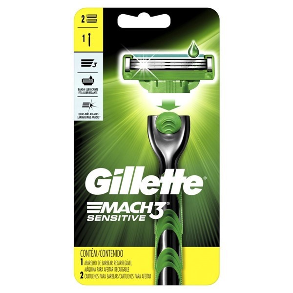 Gillette Maquina Para Afeitar 3 mach Sensitive + Cartucho de Repuesto alt
