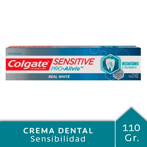 Crema Dental Colgate Sensitive Pro-alivio Real White 110 Gr