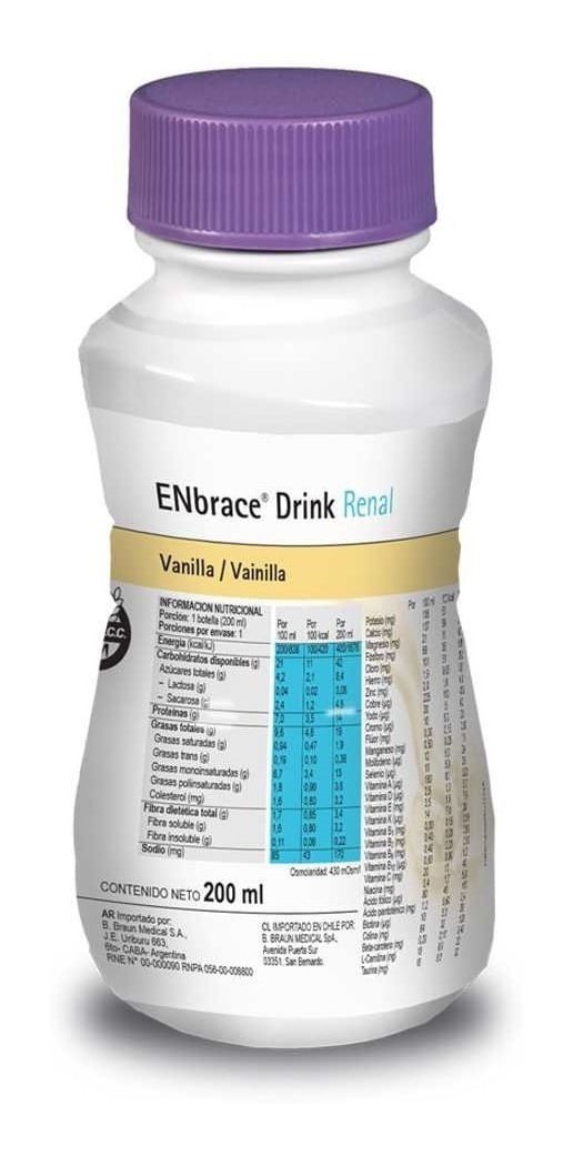 Enbrac Drink Renal Vainilla Hipercalórico Con Fos 200 ml Unico #1