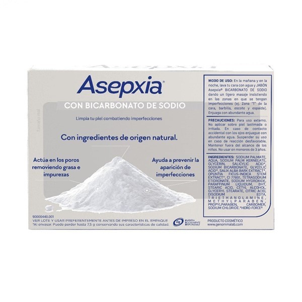 Asepxia Jabón Bicarbonato de Sodio 100 gr alt