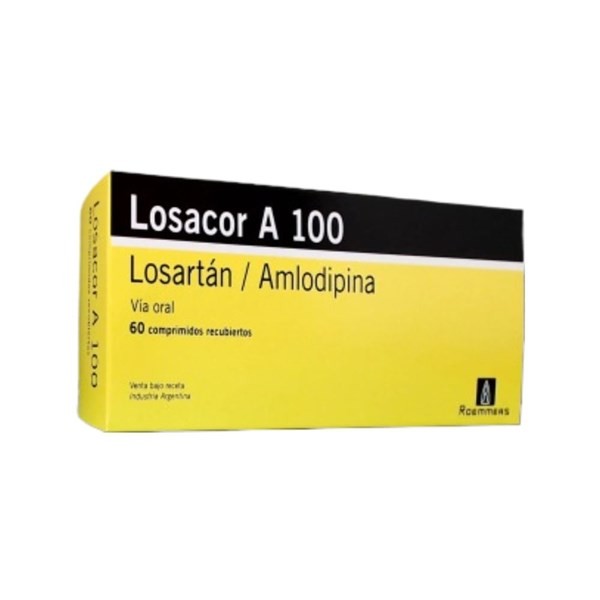 Roemmers Losacor a Amlodipina + Losartán Potásico 5 / 100 Mg x 60 Comp Recubiertos #1