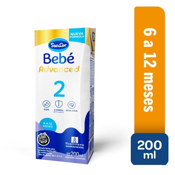 Sancor Bebe Fórmula Láctea Advanced 2 200 ml