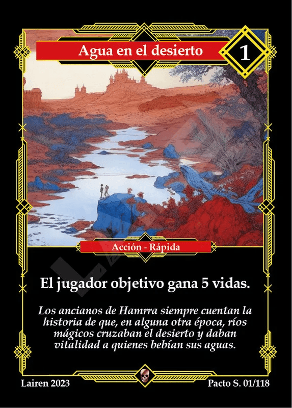 001 Agua Del Desierto 1ra Edicion Full Art - Coste 1