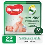 Huggies Active Sec Pañales Mediano 5,5-9,5 kg 22 Unidades #2