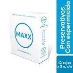 Maxx Preservativos Espermicida (12 Cajas de 3 Unidades C/U) #2