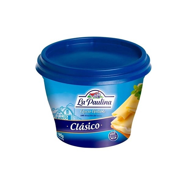 Queso Untable La Paulina Saborizado Fundido Clasico Pote 190 G #1