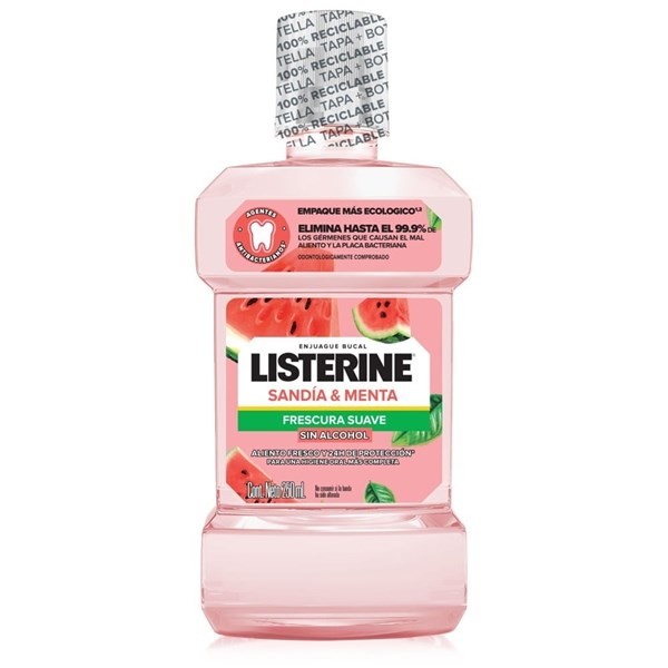 Enjuague Bucal Listerine Frescura Suave Sandia Y Melancia x 250 ml