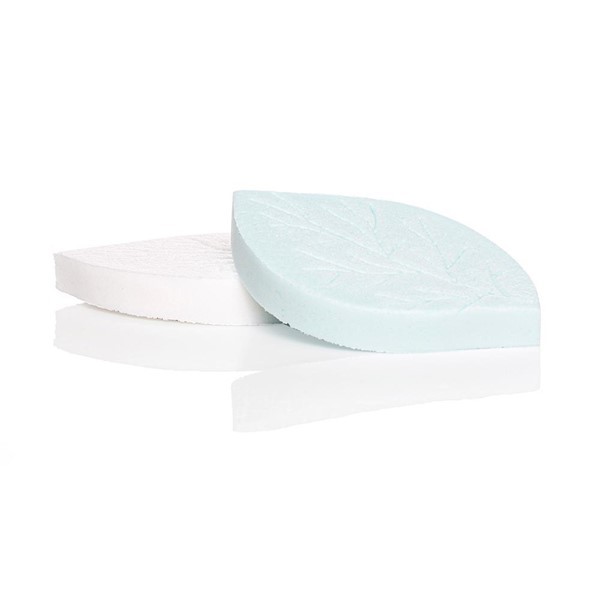 Basicare Esponja Facial Pva Limpiadora Forma Hoja Verde alt