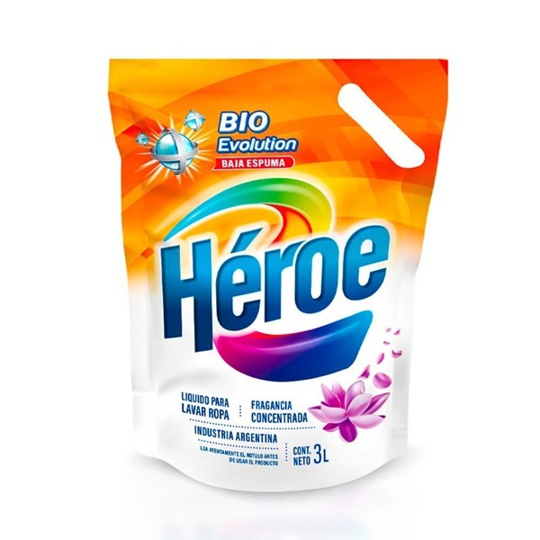 Jabon Liquido Para Ropa Evolution Doy Pack x 3 l Heroe