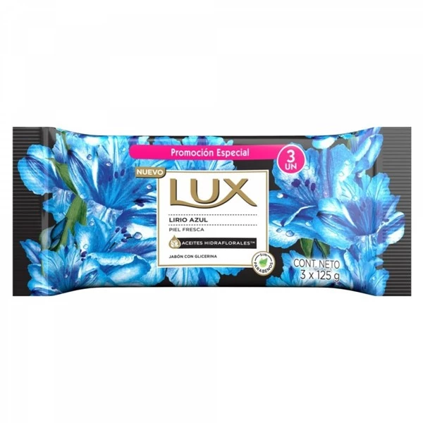 Lux Jabon Pastilla Lirio Azul 125 gr (3 Unidades) alt