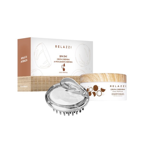 Relazzi Box Paz Coco Tropical (Crema Corporal + Masajeador) #1