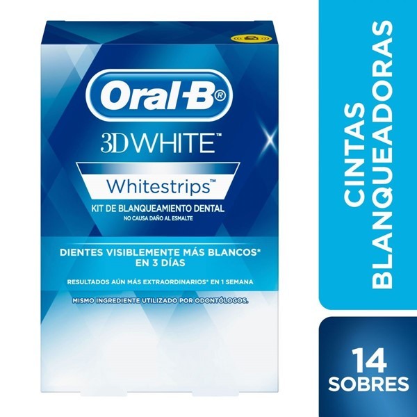 Oral B Tiras Blanqueadoras 3D White (14 Sobres)
