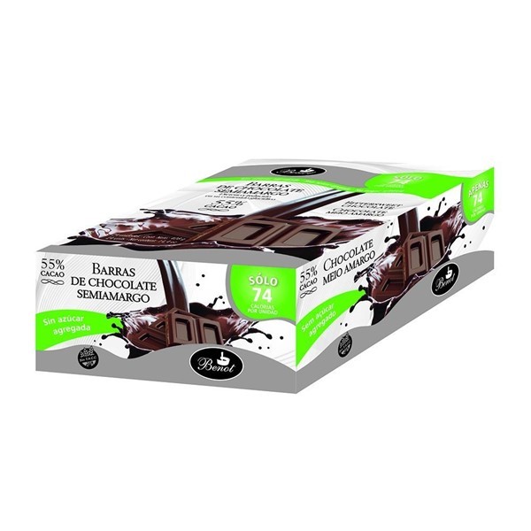 Benot Barra Chocolate Dietario Semi Amargo (24 Unidades) #1