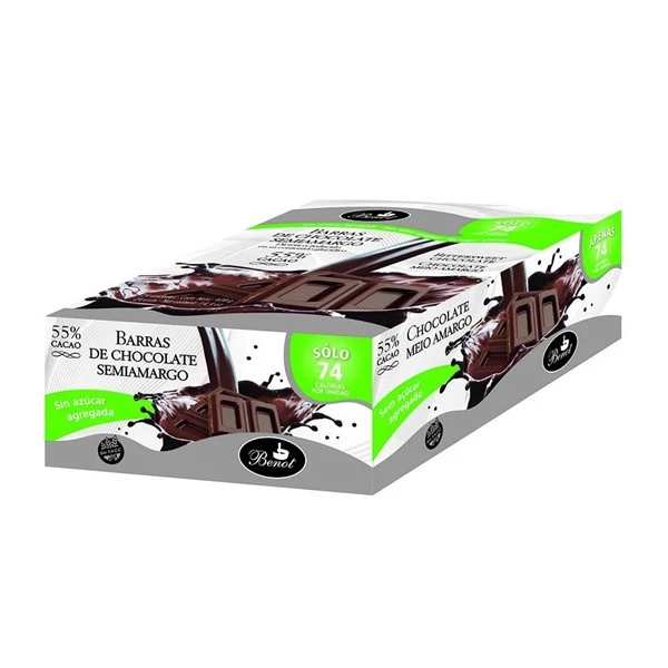 Benot Barra Chocolate Dietario Semi Amargo (24 Unidades)