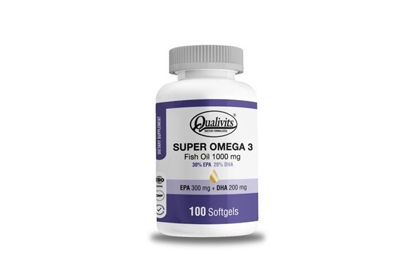 QUALIVITS SUPER OMEGA 3 FISH OIL 1000MG X100 SOFTG #1