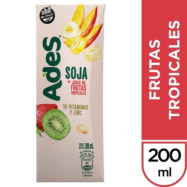 Jugo Ades Soja Frutas Tropicales 200 Ml