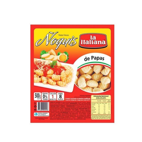 Ñoquis La Italiana de Papa x 500 gr #1
