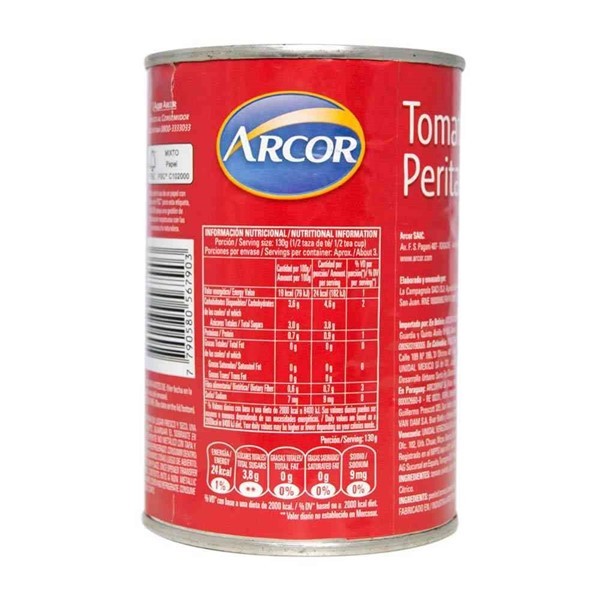 Tomate Perita En Lata Arcor 400 Gr alt