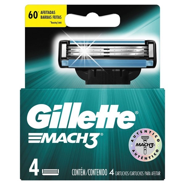 Cartuchos Para Afeitar Gillette 3 mach x 4 un