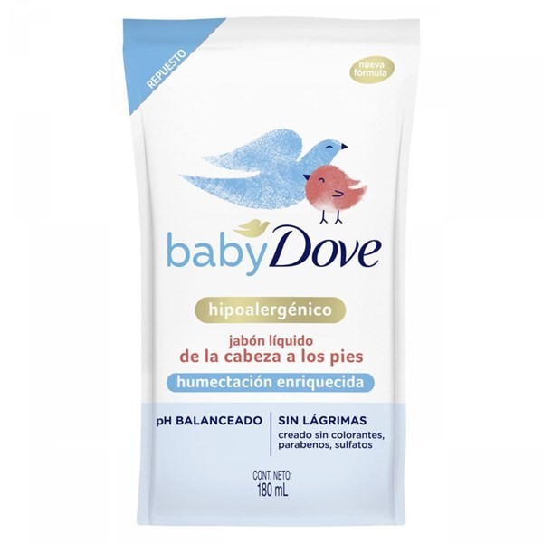 Dove Jabón Líquido Baby Humectación Enriquecida Refill 180 ml