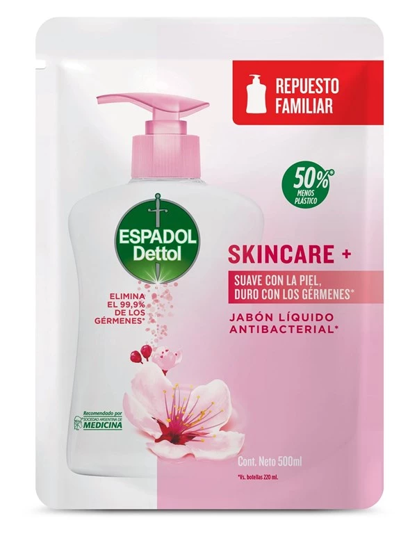 Espadol Jabón Líquido Antibacterial Skincare Repuesto 500 ml