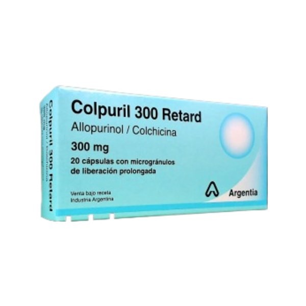 Siegfried Colpuril 300 Retard Allopurinol + Colchicina x 20 Cáps de Liberación Prolongada
