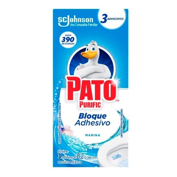 Bloque Adhesivo Para Inodoro Pato Purific Marina x 3 #1