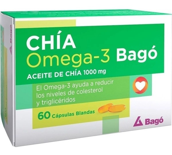 Bagó Suplemento Dietario Chia 3 omega- (60 Cápsulas Blandas) alt