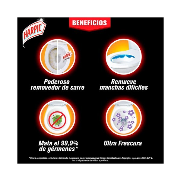 Gel Limpiador Desinfectante Para Inodoros Harpic Power Plus Citrus 500 ml. alt